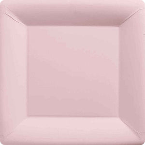 Tableware - Plates Pastel Pink Square NPC Dessert Paper Plates FSC 17cm 20pk