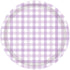Pastel Purple Gingham NPC Paper Plate 23cm 8pk