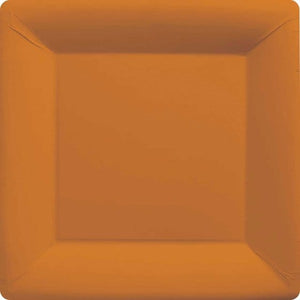 Tableware - Plates Pumpkin Orange NPC Square Paper Plates FSC 17cm 20pk