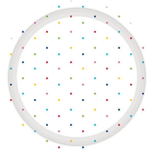 Tableware - Plates Rainbow Dots NPC Round Paper Plates FSC 17cm 8pk