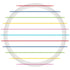 Stripes Round NPC Lunch Paper Plates 23cm 8pk