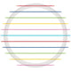 Tableware - Plates Rainbow Stripes Round NPC Lunch Paper Plates FSC 23cm 8pk