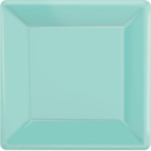 Tableware - Plates Robin Egg Blue Square NPC Dessert Paper Plates FSC 17cm 20pk