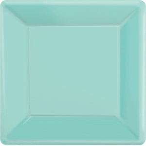 Tableware - Plates Robin's Egg Blue NPC Square Paper Plates FSC 23cm 20pk