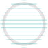 Robin's Egg Blue Stripes NPC Round Paper Plates 23cm 8pk