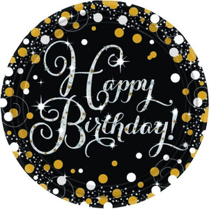 Tableware - Plates Sparkling Celebrations Happy Birthday NPC Paper Plates 23cm 8pk