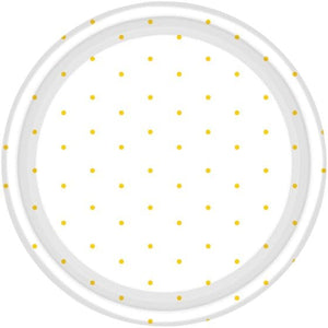 Tableware - Plates Sunshine Yellow Dots NPC Round Paper Plates FSC 17cm 8pk