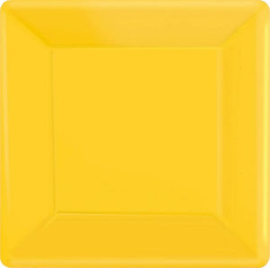 Tableware - Plates Sunshine Yellow NPC Square Paper Plates FSC 23cm 20pk