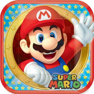 Tableware - Plates Super Mario Brothers Square NPC Paper Plates 23cm 8pk
