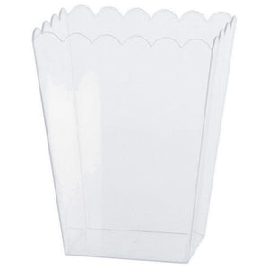 Tableware - Popcorn Boxes & Snack Containers Clear Plastic Medium Scalloped Container Each