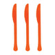 Tableware - Spoons, Forks, Knives & Tongs Orange Premium Plastic Knives 20pk