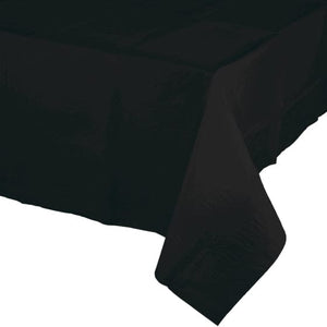 Tableware - Table Covers Black Velvet Tissue & Plastic Back Tablecover 137cm x 274cm Each