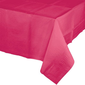 Tableware - Table Covers Hot Magenta Tissue & Plastic Back Tablecover 137cm x 274cm Each