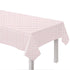 Pastel Pink Gingham Paper Tablecover Each