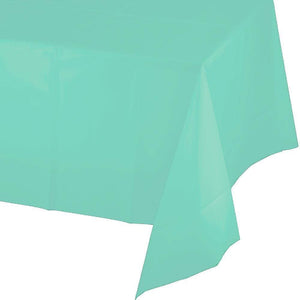 Tableware - Table Covers Robin's Egg Blue Plastic Rectangular Tablecover 137cm x 274cm Each