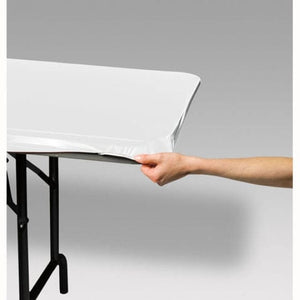 Tableware - Table Covers Stayput White Plastic Tablecover 73cm x 182cm Each