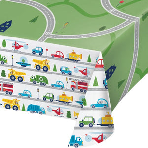 Tableware - Table Covers Transportation Time Paper Tablecover 137cm x 244cm Each