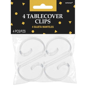 Tableware - Table Runners, Table Skirts & Clips Clear Plastic Tablecover Clips 4pk