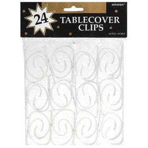 Tableware - Table Runners, Table Skirts & Clips Clear Plastic Tablecover Clips Value Pack