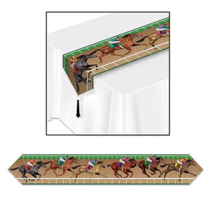 Tableware - Table Runners, Table Skirts & Clips Horse Racing Table Runner & Tassels 28cm x 183cm Each