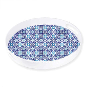 Tableware - Trays & Platters Mediterranean Melamine Tray With Handle 34.5cm x 4.5cm Each