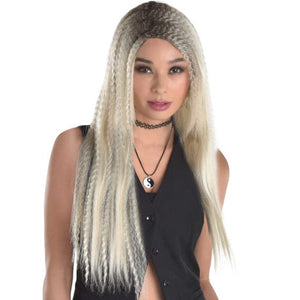 Wigs, Beards & Moustaches - Wigs Long Platinum Blonde Crimped Wig