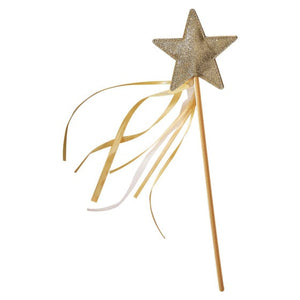 Wings & Wands Fancy Dress Gold Star Fairy Wand