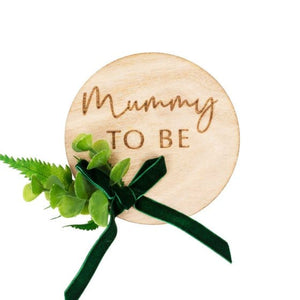 Badges, Sash & Rosettes Botanical Baby  Mummy To Be Wooden Badge With Botanics Each