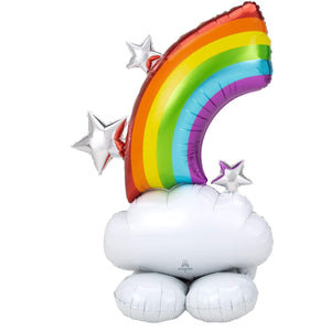 Amscan_OO Balloon - Airwalkers & Bouquets AirLoonz Rainbow & Clouds Foil Balloon 91cm x 132cm Each