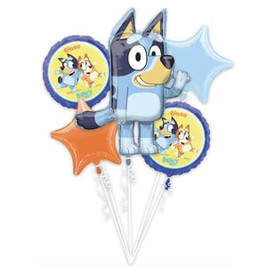 Balloon - Airwalkers & Bouquets Bluey Balloon Bouquet 5Pk