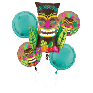 Balloon - Airwalkers & Bouquets Bouquet Vintage Tiki Foil Balloons 5pk