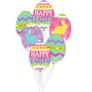 Amscan_OO Balloon - Airwalkers & Bouquets Easter Egg Hunt Balloon Bouquet 6pk