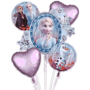 Amscan_OO Balloon - Airwalkers & Bouquets Frozen 2 Balloon Bouquet 5pk