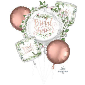 Amscan_OO Balloon - Airwalkers & Bouquets Love & Leaves Bridal Shower Balloon Bouquet 5pk