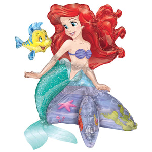 Amscan_OO Balloon - Airwalkers & Bouquets The Little Mermaid Ariel Airloonz 45cm x 50cm Each