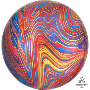 Amscan_OO Balloon - Bubble, Orbz & Cubez Colourful Marblez Orbz Foil Balloons 38cm x 40cm  Each