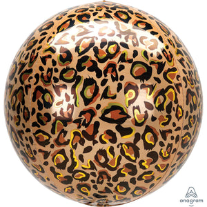 Amscan_OO Balloon - Bubble, Orbz & Cubez Leopard Print Orbz Foil Balloons 38cm x 40cm  Each