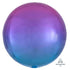 Ombre Red & Blue Orbz Foil Balloons 38cm x 40cm  Each