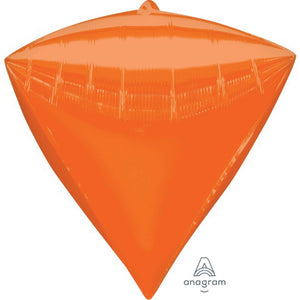 Amscan_OO Balloon - Bubble, Orbz & Cubez Orange Diamondz Foil Balloon 38cm x 43cm Each