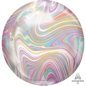 Amscan_OO Balloon - Bubble, Orbz & Cubez Pastel Marblez Orbz Balloon 38cm x 40cm Each