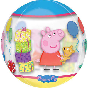 Amscan_OO Balloon - Bubble, Orbz & Cubez Peppa Pig Orbz Clear Balloons 38cm x 40cm Each