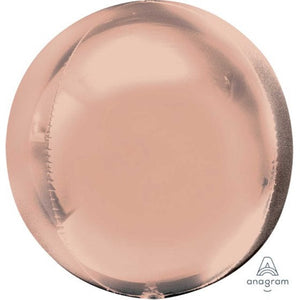 Balloon - Bubble, Orbz & Cubez Rose Gold Orbz Balloon 38cm x 40cm Each