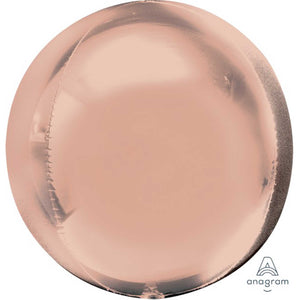 Amscan_OO Balloon - Bubble, Orbz & Cubez Rose Gold Orbz Foil Balloons 38cm x 40cm  Each