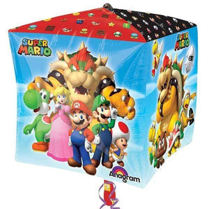 Amscan_OO Balloon - Bubble, Orbz & Cubez Super Mario Brothers Cubez Balloon 38cm x 38cm Each