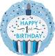 Amscan_OO Balloon - Foil 1st Birthday Cupcake Boy Foil Balloon 45cm Each