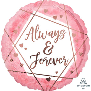 Amscan_OO Balloon - Foil Always & Forever Watercolour Foil Balloon 45cm Each