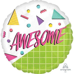 Amscan_OO Balloon - Foil Awesome 80's Party Foil Balloon 45cm Each