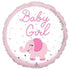 Baby Girl Elephant Foil Balloon 45cm Each