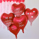 Balloon - Foil Be Mine Customisable Heart Valentines Balloons with Stickers 5pk