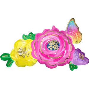 Balloon - Foil Beautiful Flowers & Butterfly SuperShape Foil Balloon 93cm x 48cm Each